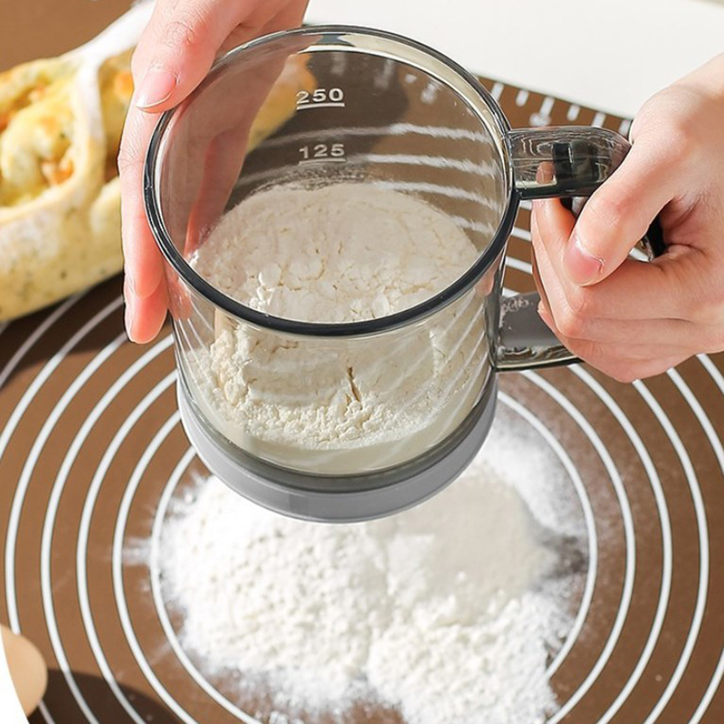 Kitchen Baking Rack - キッチン用粉ふるい、手動式半自動粉ふるい、粉を振るうための粉ふるい、計量カップ、製菓用具、キッチンツール...