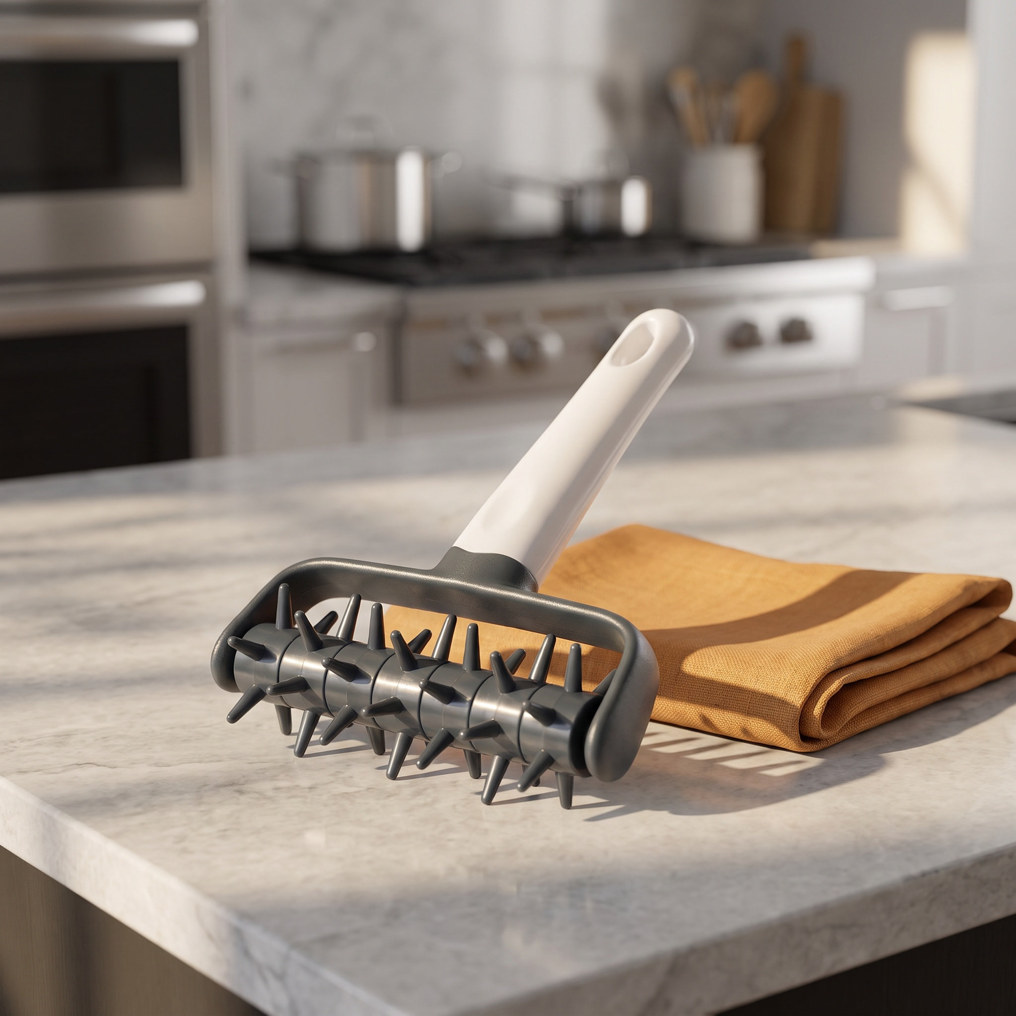 Kitchen Roller Baking - プラスチック製ピザホールパンチャー。人間工学に基づいた設計で、生地を伸ばすのに最適な道具。焼き菓子やピザ作りに。キッチン用品。