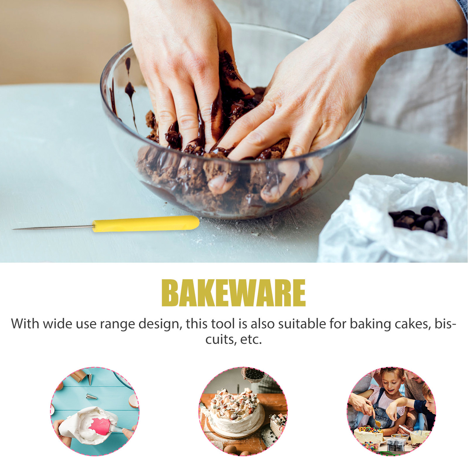 4本セットのシュガーニードル。食品グレードの安全な素材で作ら - Baking Kitchen Set のレビューと価格
