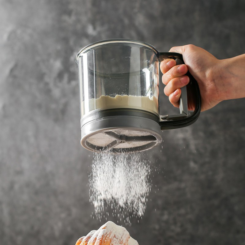 キッチン用粉ふるい、手動式半自動粉ふるい、粉を振るうための粉 - Kitchen Baking Rack のレビューと価格