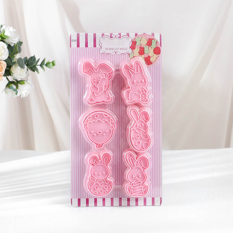 6 ピース/セットイースターバニークッキーカッターキッチンフ - Baking Kitchen Set のレビューと価格