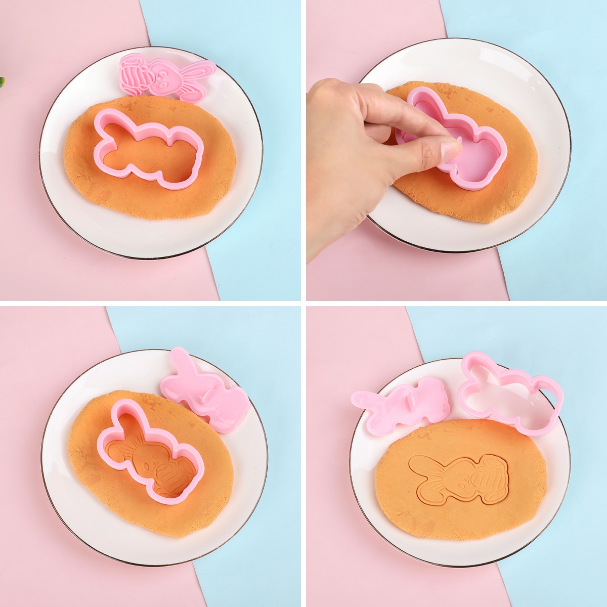 6 ピース/セットイースターバニークッキーカッターキッチンフ - Baking Kitchen Set のレビューと価格
