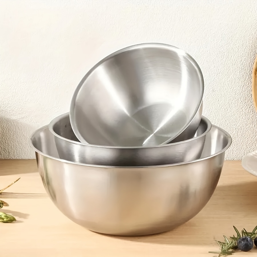 3個セット ステンレス製サラダボウルセット ミキシングボウル - Baking Kitchen Set のレビューと価格